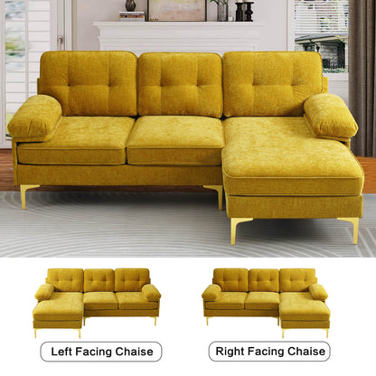 85" Sectional Couch Sofa for Living Room with Reversible Chaise
