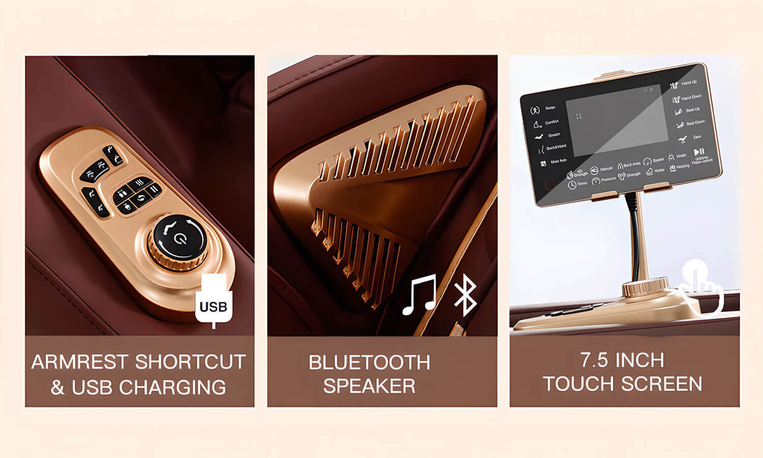 The_armrest_shortcut_and_bluetooth_speaker_and_touch_screen